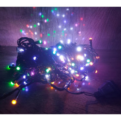 10m 100 Led Damla Uçlu Led Işık RGB Işık Siyah Kablo 10m 100 Led Damla Uçlu Led Işık RGB Işık Siyah Kablo