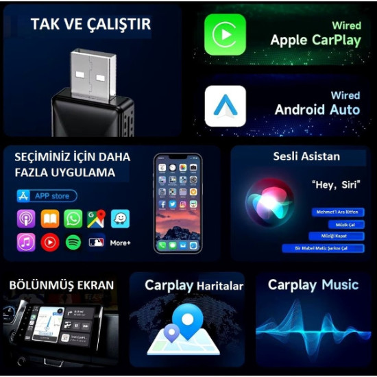 Android Car Play Adaptör Android Car Play Adaptör
