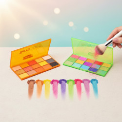 15 Renkli Sedefli Mat Far Paleti - 2'li Set