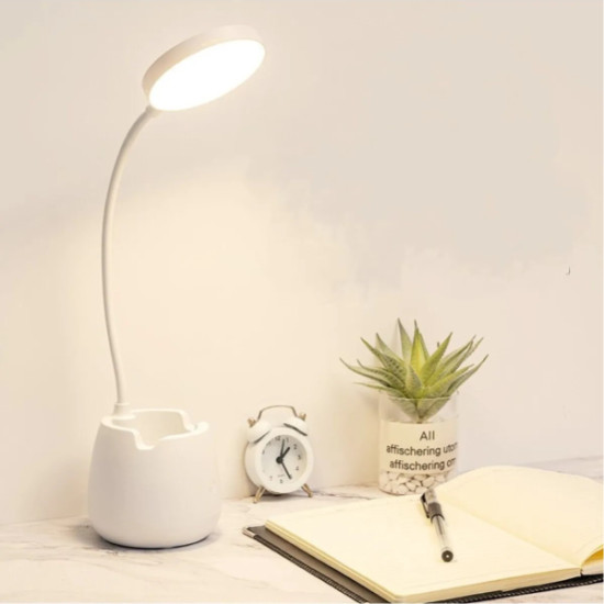 3 Modlu Kıvrımlı Bükülebilir Kalemlikli Masa Lambası