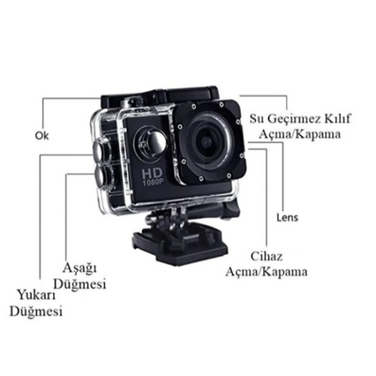 4K Su Geçirmez Wi-Fi Aksiyon Kamerası