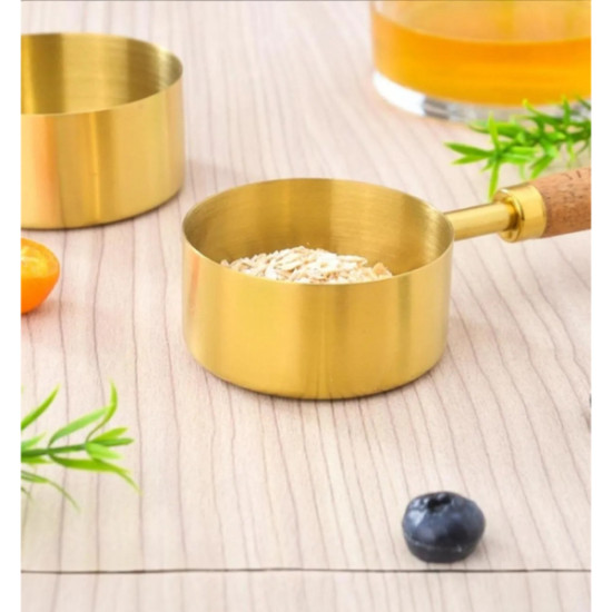 4 lü Ahşap Saplı Ölçü Kaşığı