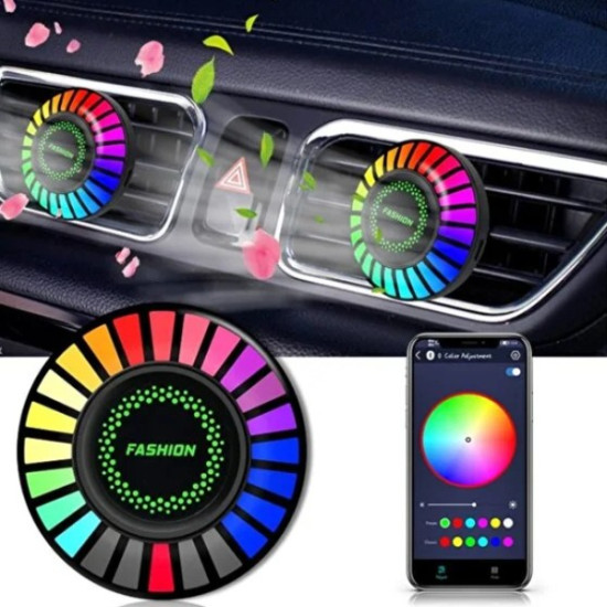 Araç İçi Koku Hazneli RGB Sese Duyarlı LED Işık 