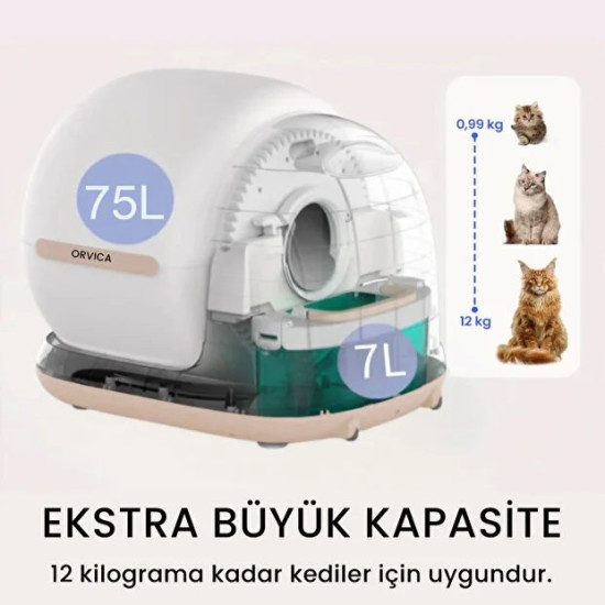 HD Kameralı Akıllı Kedi Tuvaleti 