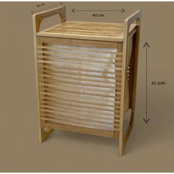 Orta Boy Ahşap Bambu Kirli Sepeti 40x35x60  Orta Boy Ahşap Bambu Kirli Sepeti 40x35x60