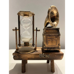 Gramofon Biblolu Kum Saati  Gramofon Biblolu Kum Saati