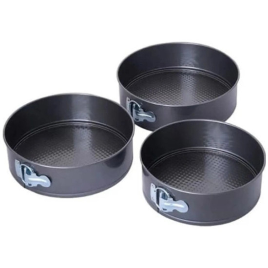 3 lü Kelepçeli Kek Kalıbı Seti 3 lü Kelepçeli Kek Kalıbı Seti