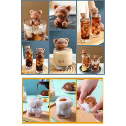 Ayı Şekilli Silikon Buz Kalıbı  Ayı Şekilli Silikon Buz Kalıbı