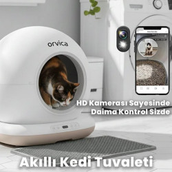 HD Kameralı Akıllı Kedi Tuvaleti 