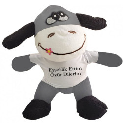 Oyuncak Peluş Eşeklik Ettim Tişörtlü Eşek  Oyuncak Peluş Eşeklik Ettim Tişörtlü Eşek