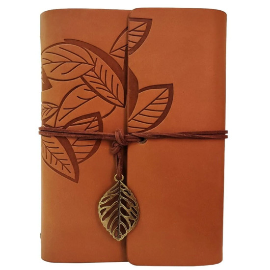 Deri Yaprak Desenli Defter Deri Yaprak Desenli Defter