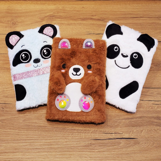 Panda Tasarımlı Peluş Defter Panda Tasarımlı Peluş Defter