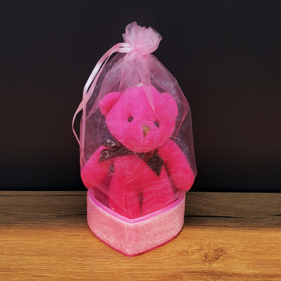 Pembe Hediyelik Kese İçinde Ayıcık Pembe Hediyelik Kese İçinde Ayıcık