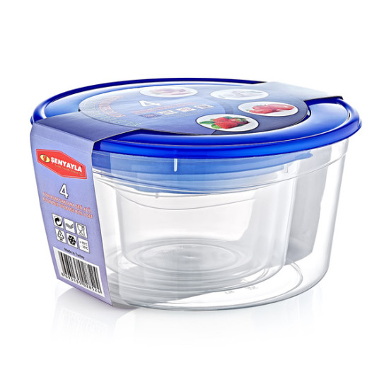 4 lü Derin Saklama Kabı Seti