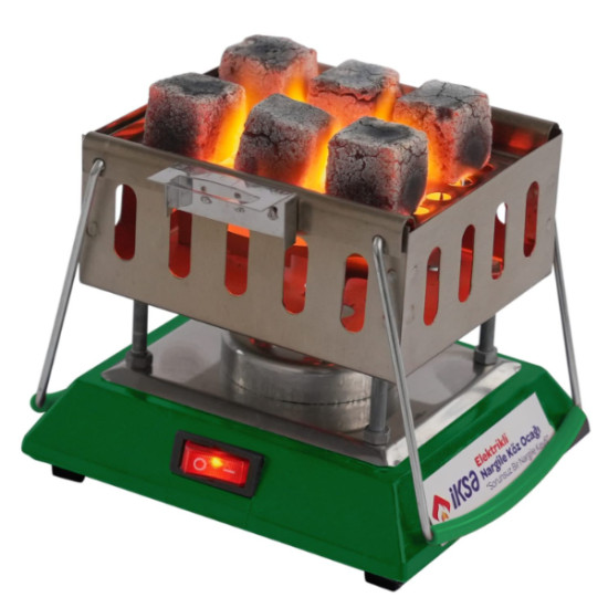 Kare Krom Elektrikli Nargile Köz Ocağı Kare Krom Elektrikli Nargile Köz Ocağı