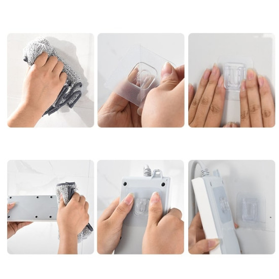 Geçmeli Klips Eşya Sabitleme Askısı 10 lu Set Geçmeli Klips Eşya Sabitleme Askısı 10 lu Set