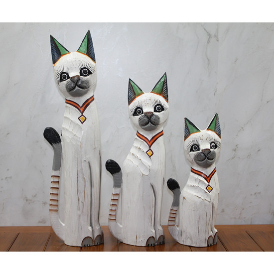 Ahşap 3 lü Kedi Seti 50 Cm Ahşap 3 lü Kedi Seti 50 Cm