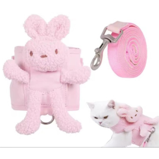 Evcil Hayvan Peluş Ayıcıklı Göğüs Gezdirme Tasması Set Evcil Hayvan Peluş Ayıcıklı Göğüs Gezdirme Tasması Set