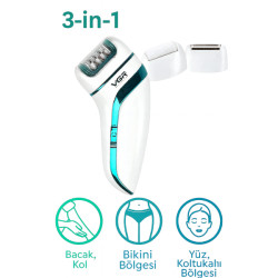 Profesyonel 3 Başlıklı Epilasyon Aleti  Profesyonel 3 Başlıklı Epilasyon Aleti