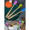 Silikon Uçlu Isıya Dayanıklı Bambu Spatula 3'lü Set