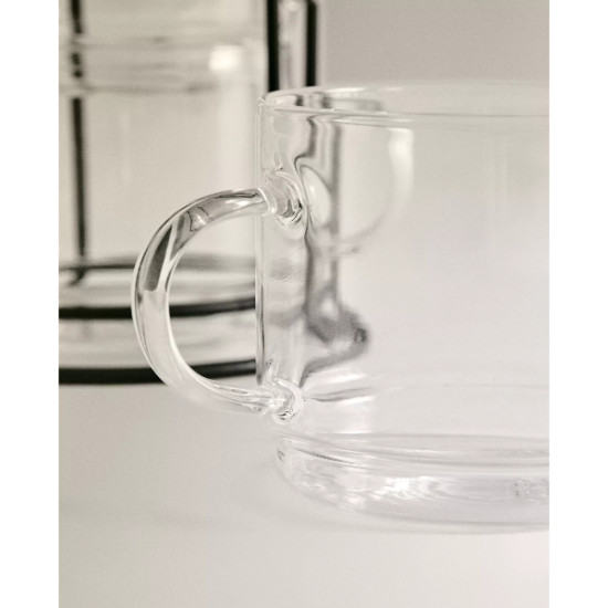 Standlı Borosilikat 4 lü Fincan Seti