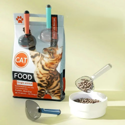 Klipsli Ölçekli Kedi Köpek Mama Küreği 