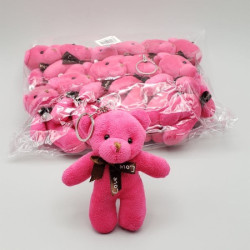 Mini Ayıcık Anahtarlık Pembe Renk 