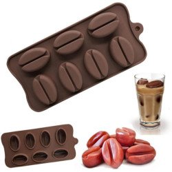 Kahve Çekirdeği Şekilli Silikon Kalıp  Kahve Çekirdeği Şekilli Silikon Kalıp