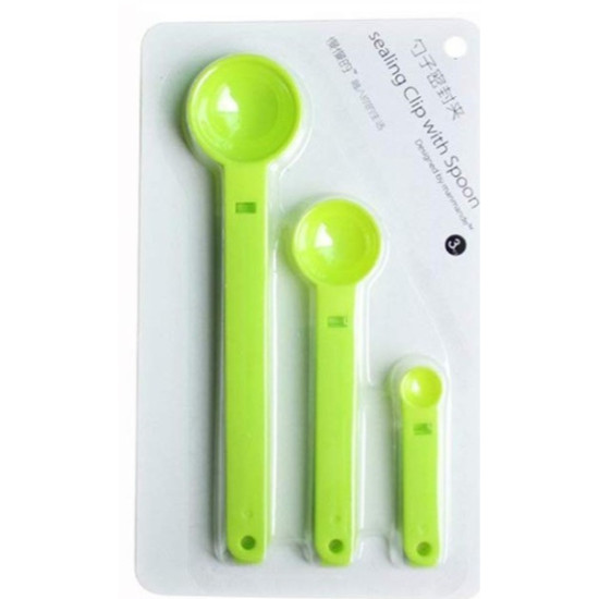 Ölçme Kaşıklı Poşet Klipsi 3 lü Paket Ölçme Kaşıklı Poşet Klipsi 3 lü Paket