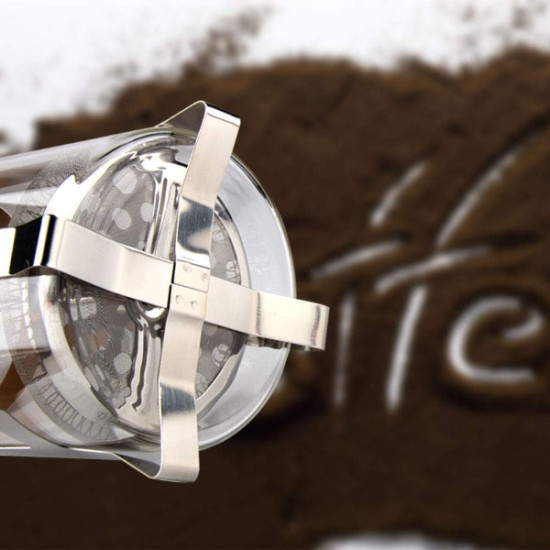 Ahşap Detaylı 350 ml Cam French Press Ahşap Detaylı 350 ml Cam French Press