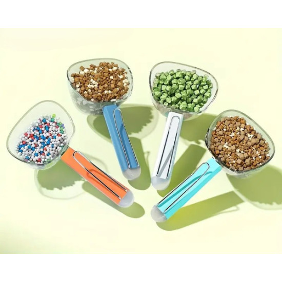 Klipsli Ölçekli Kedi Köpek Mama Küreği