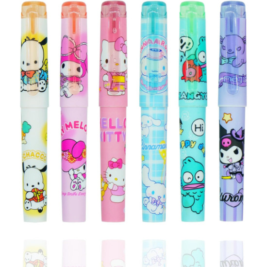 6 lı Fosforlu Kalem Seti - Hello Kitty Kuromi ve Arkadaşları 6 lı Fosforlu Kalem Seti - Hello Kitty Kuromi ve Arkadaşları