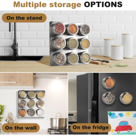 6 lı Mıknatıslı Baharatlık Seti