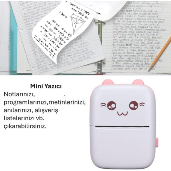 Sevimli Mini Taşınabilir Yazıcı Printer Sevimli Mini Taşınabilir Yazıcı Printer
