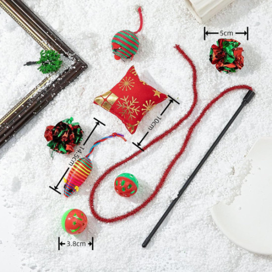 Yılbaşı Konseptli Kedi Oyuncak Seti 