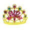 Altın Renk Happy Birthday Doğum Günü Tacı