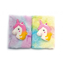 Kabartmalı Unicorn Tasarımlı Peluş Hatıra Defteri  Kabartmalı Unicorn Tasarımlı Peluş Hatıra Defteri