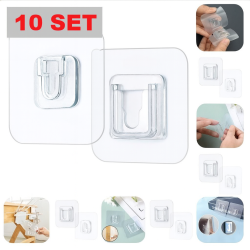 Geçmeli Klips Eşya Sabitleme Askısı 10 lu Set Geçmeli Klips Eşya Sabitleme Askısı 10 lu Set