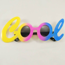 Cool Yazılı Rengarenk Parti Gözlüğü  Cool Yazılı Rengarenk Parti Gözlüğü
