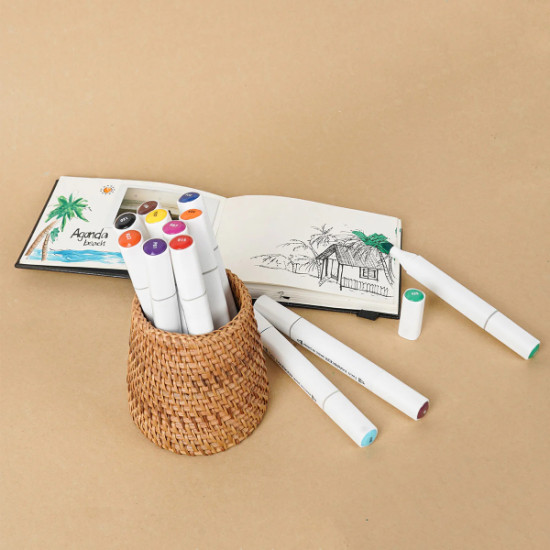 12 Parça Çift Taraflı Marker Boya Kalemi 12 Parça Çift Taraflı Marker Boya Kalemi