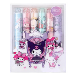 6'lı Fosforlu Kalem Seti - Hello Kitty Kuromi ve Arkadaşları 6'lı Fosforlu Kalem Seti - Hello Kitty Kuromi ve Arkadaşları