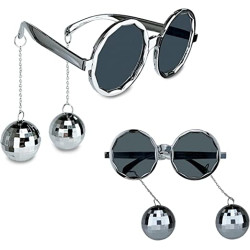 Disko Toplu Küpeli Parti Gözlüğü Gümüş Renk Disko Toplu Küpeli Parti Gözlüğü Gümüş Renk