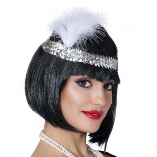 Gümüş Renk Çarliston Saç Bandı Gümüş Renk Çarliston Saç Bandı