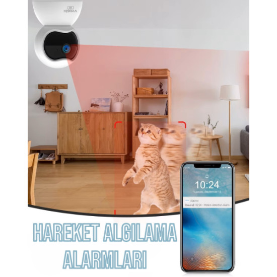 Çift Taraflı Ses Özellikli Wi-Fi Kamera Çift Taraflı Ses Özellikli Wi-Fi Kamera