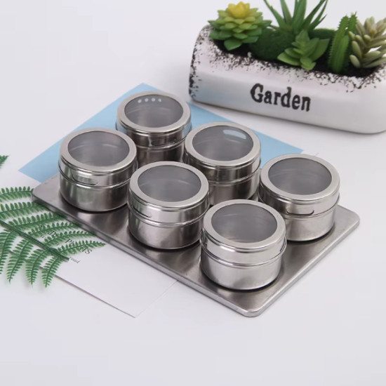 6 lı Mıknatıslı Baharatlık Seti