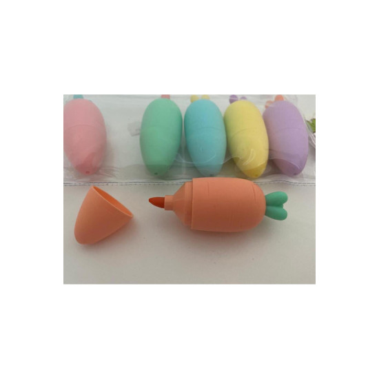 Havuç Tasarımlı Fosforlu Kalem Seti Havuç Tasarımlı Fosforlu Kalem Seti