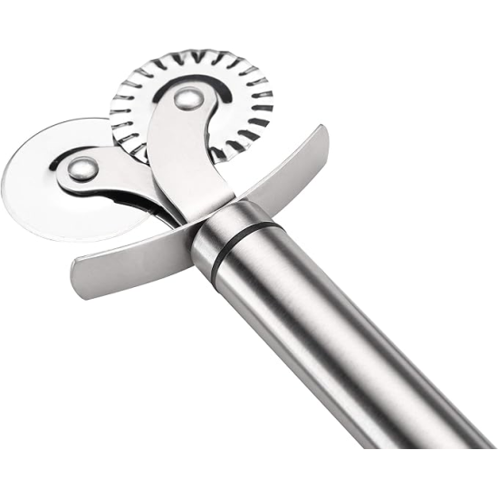 Çift Başlıklı Pizza Hamur Bıçağı Çift Başlıklı Pizza Hamur Bıçağı