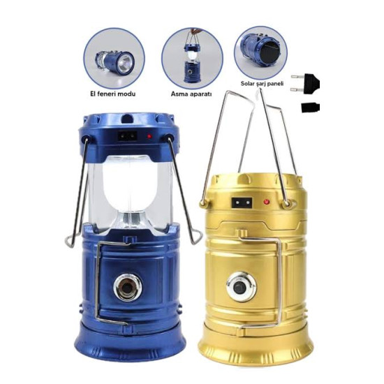 Güneş Enerjili Çok Fonksiyonlu Kamp Feneri Güneş Enerjili Çok Fonksiyonlu Kamp Feneri