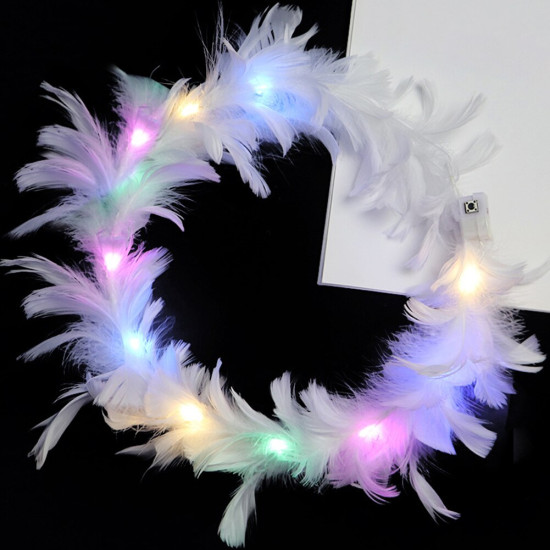 Led Işıklı RGB 3 Fonksiyonlu Otrişli Parti Tacı Beyaz Renk Led Işıklı RGB 3 Fonksiyonlu Otrişli Parti Tacı Beyaz Renk