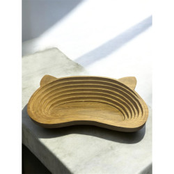 Evcil Hayvan Kulak Motifli Ahşap Yatak  Evcil Hayvan Kulak Motifli Ahşap Yatak